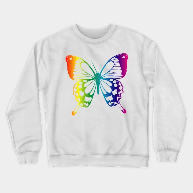 Colorful Butterfly Crewneck Sweatshirt by Pet & Nature Lovers